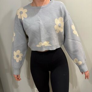 Floral long sleeve sweater